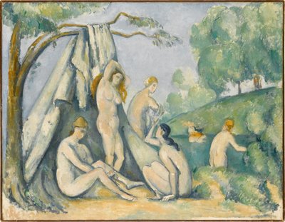Kąpiące się kobiety przed namiotem (Baigneuses devant la tente) autorstwa Paul Cézanne