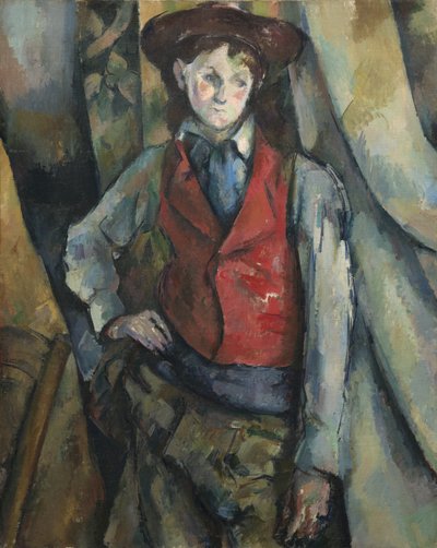 Chłopiec w czerwonej kamizelce autorstwa Paul Cézanne