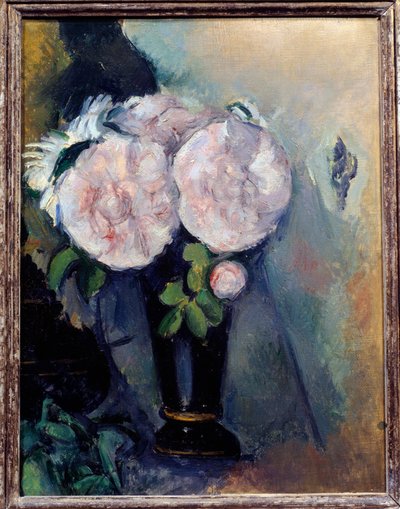 Kwiaty w niebieskim wazonie Obraz Paula Cezanne