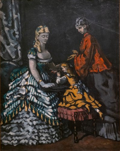 Wnętrze z dwiema kobietami i dzieckiem autorstwa Paul Cézanne