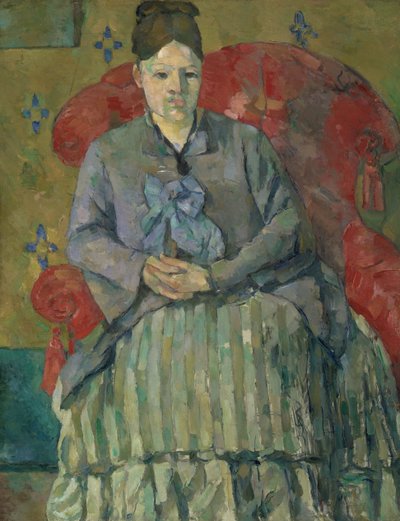 Madame Cézanne w czerwonym fotelu autorstwa Paul Cézanne