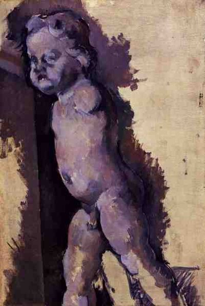 Odlew gipsowy Putto, ok. 1894-95 (olej na płótnie) autorstwa Paul Cézanne