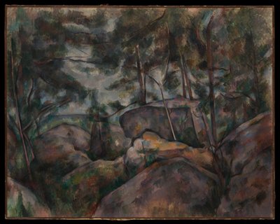 Skały w Fontainebleau autorstwa Paul Cézanne