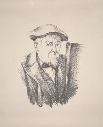 Autoportret (tusz, papier, lito) autorstwa Paul Cézanne