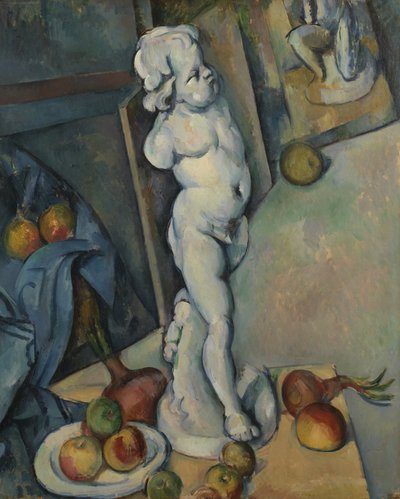 Martwa natura z gipsowym Kupidynem, ok. 1894 (olej na papierze) autorstwa Paul Cézanne