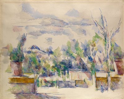 Taras w ogrodzie w Les Lauves autorstwa Paul Cézanne