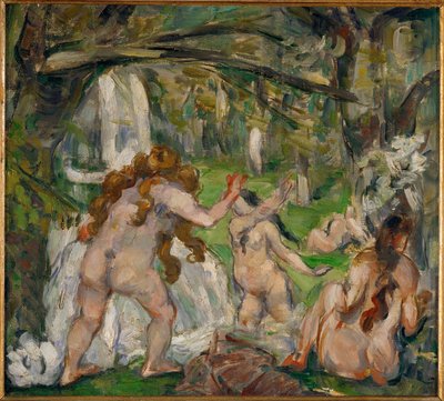 Trzech kąpiących się (olej na płótnie) autorstwa Paul Cezanne