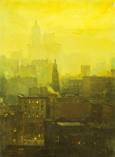 Miejski Nokturn, autorstwa Paul Cornoyer