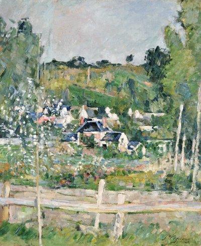 Widok Auvers-sur-Oise, płot, ok. 1873 r. autorstwa Paul Cézanne