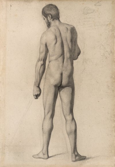 Akt akademicki widziany z tyłu, 1862 autorstwa Paul Cézanne