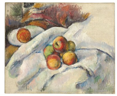 Jabłka na ściereczce, ok.1885 autorstwa Paul Cézanne