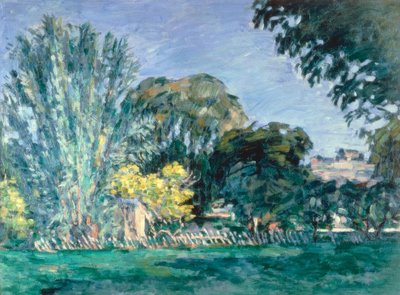 Drzewa w Jas de Bouffan autorstwa Paul Cézanne