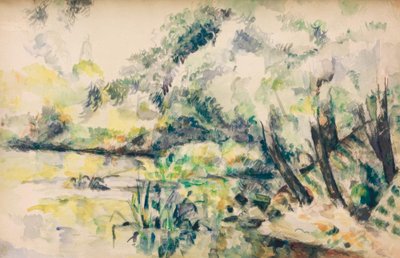 Woda bagienna (w pobliżu Melun?) autorstwa Paul Cézanne