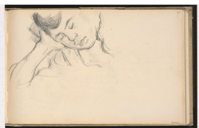Figura z głową opartą na dłoni autorstwa Paul Cézanne