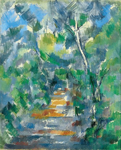 Scena leśna (ścieżka z Mas Jolie do Château noir) autorstwa Paul Cézanne
