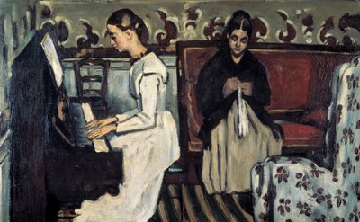 Dziewczyna przy uwerturze fortepianowej do Tannhausera, ok. 1868. autorstwa Paul Cézanne