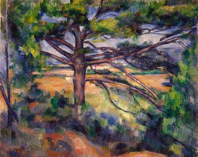 Duża sosna i czerwona ziemia autorstwa Paul Cézanne