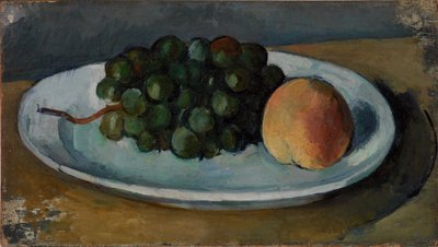 Winogrona i Brzoskwinia na Talerzu autorstwa Paul Cézanne