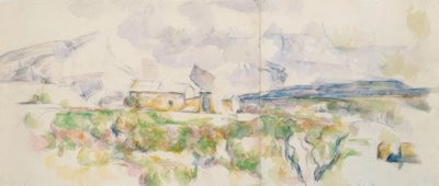 Góra Sainte-Victoire widziana z Lauves autorstwa Paul Cézanne