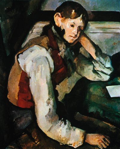 Chłopiec w czerwonej kamizelce, 1888-1890 autorstwa Paul Cézanne