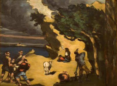 Złodzieje osłów autorstwa Paul Cézanne