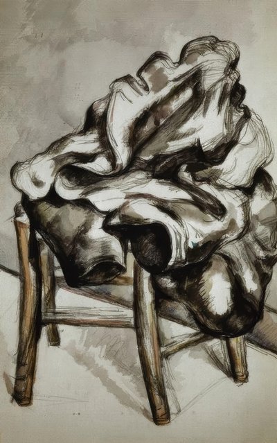 Płaszcz na krześle autorstwa Paul Cézanne
