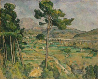 Mont Sainte-Victoire i wiadukt w dolinie rzeki Arc, 1882-85. autorstwa Paul Cézanne