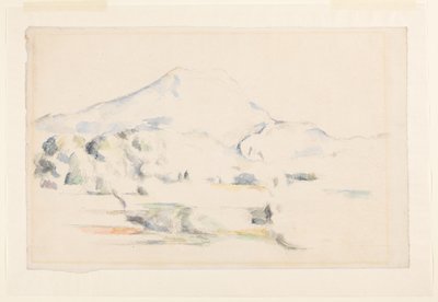 Montagne Sainte-Victoire, ok. 1885-87 (grafit i akwarela na papierze czerpanym) autorstwa Paul Cézanne