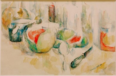 Martwa natura z posiekanym arbuzem autorstwa Paul Cézanne