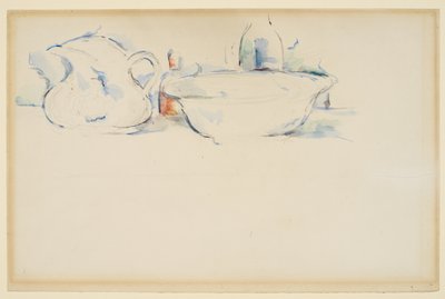 Martwa natura, przybory toaletowe, ok. 1885-90 (grafit i akwarela na papierze) autorstwa Paul Cézanne