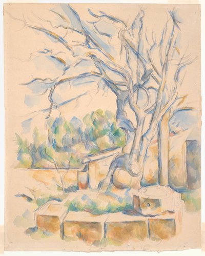 Drzewo pistacjowe w Château Noir autorstwa Paul Cézanne