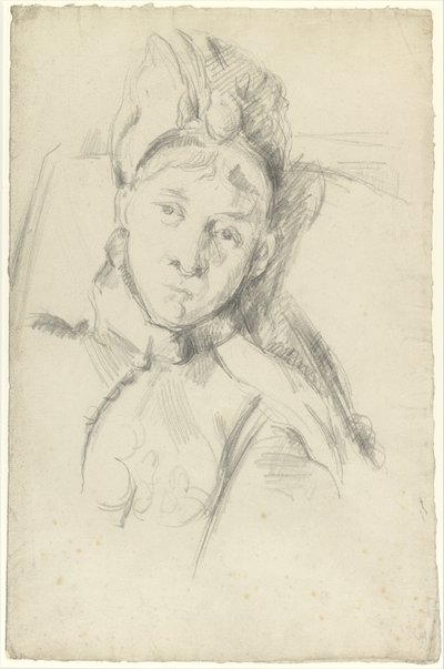 Portret Hortensy Cézanne-Figuet, żony artysty autorstwa Paul Cézanne