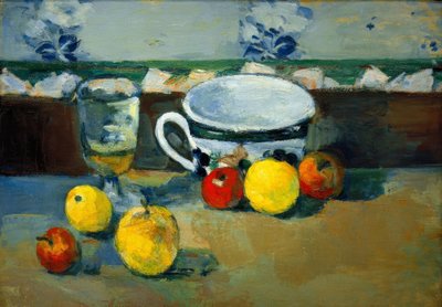 Filiżanka, szklanka i owoce II autorstwa Paul Cézanne