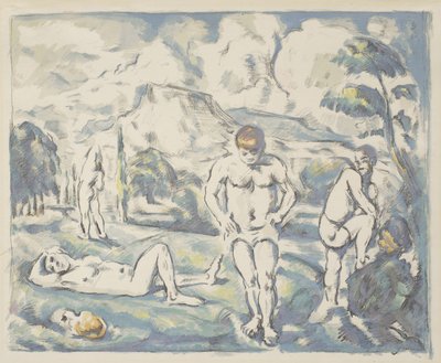 Kąpiący się: Duży talerz, 1898 autorstwa Paul Cézanne