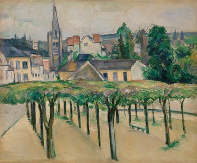 Kościół Saint-Aspais widziany z Place de la Préfecture w Melun autorstwa Paul Cézanne