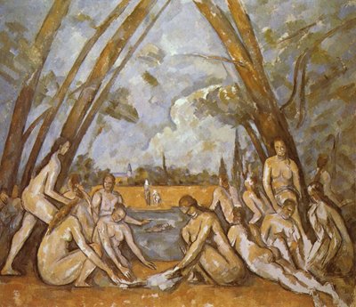 Duzi kąpiący się autorstwa Paul Cézanne