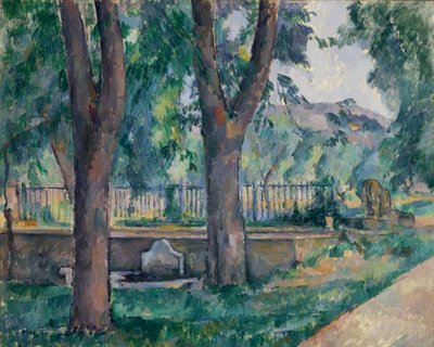 Basen w Jas de Bouffan, ca. 1885-86. autorstwa Paul Cézanne