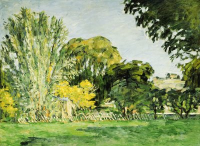 Drzewa w Jas de Bouffan autorstwa Paul Cézanne