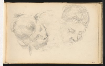 Dwie głowy kobiet autorstwa Paul Cézanne