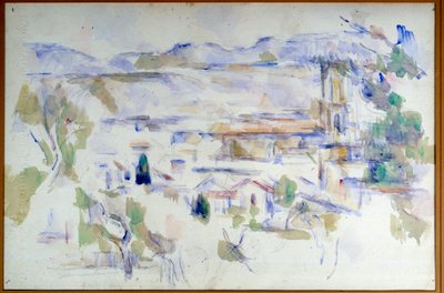 Widok na Cathedrale d"Aix en Provence Akwarela na linii w kopalni ołowiu autorstwa Paula Cezanne .a autorstwa Paul Cézanne
