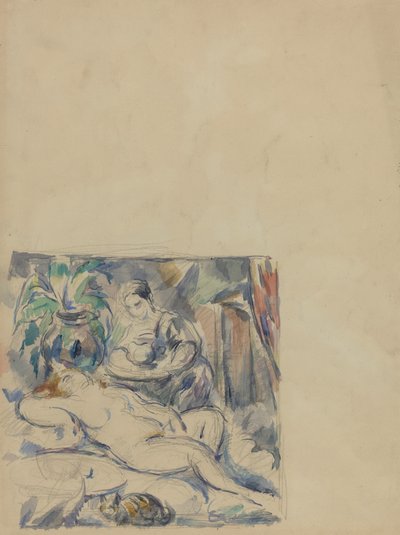 Budząc się [verso], c. 1880. autorstwa Paul Cézanne