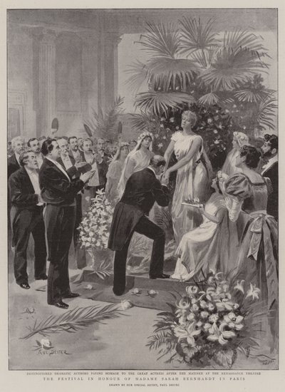 Festiwal na cześć Madame Sarah Bernhardt w Paryżu autorstwa Paul Destez