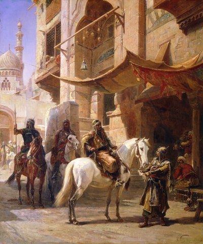 Arabscy wojownicy na ulicy, autorstwa Paul Dominique Philippoteaux