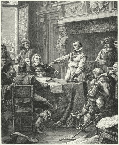 Jean Guiton wśród obrońców La Rochelle autorstwa Paul Dominique Philippoteaux