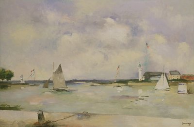 Wejście do portu Honfleur (panel) autorstwa Paul Elie Gernez