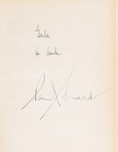 Odręczna dedykacja w poezji miłosnej autorstwa Paul Eluard