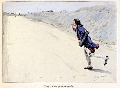 Desaix toczy swoją pierwszą walkę: Charles Antoine Desaix de Veygoux (1768-1800) schwyta więźnia w Landau in der Pfalz (Niemcy), podczas gdy wojsko wycofuje się - ilustracja Emile Boutigny (1853-1929) W „Hoche-Marceau-Desaix” autorstwa Theodore Cahu (1854- autorstwa Paul Émile Boutigny