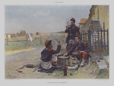 Gra w Piquet autorstwa Paul Émile Boutigny