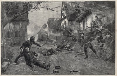 Wojna 1870-1871 - w bitwie pod Woerth (lub bitwie pod Froeschwiller Woerth, Froeschwiller-Woerth), 6 sierpnia autorstwa Paul Émile Boutigny