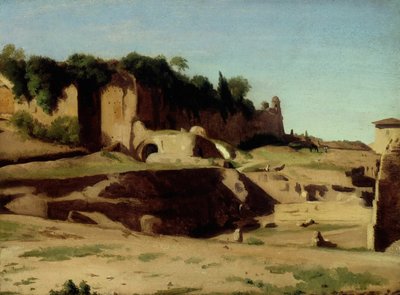 Pałac Cesarski na Palatynie, Rzym, 1834. autorstwa Paul Flandrin
